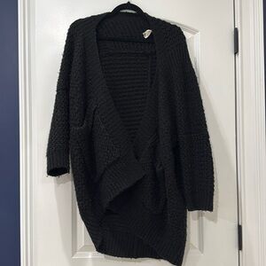 PPLA Clothing oversized black chunky cardigan